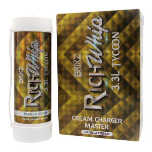 BRIXZ NYC RICH WHIP CREAM CHARGERS 3.3L TANK VANILLA CREAM -BOX OF 2 TANK (ONLY FOR FOOD USE)