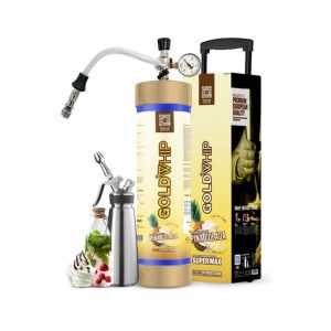 GOLD WHIP SUPER MAX WHIP CREAM CHARGER 4000G TANK PINA COLADA -BOX OF 1 TANK (ONLY FOR FOOD USE)