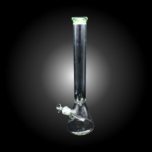 20'' TALL COLOR RING CLEAR BEAKER GREEN