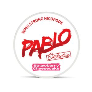 PABLO NICOTINE POUCHES STRAWBERRY CHEESECAKE 50MG / STRONG -PACK OF 10