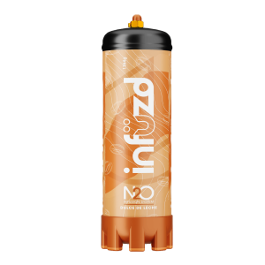INFUZD WHIP CREAM CHARGER 1364G 2.2L TANK - DULCE DE LECHE -BOX OF 4 TANK (ONLY FOR FOOD USE)