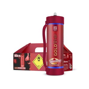 GOLD WHIP CREAM CHARGER MAXI XL 3000G / 3KG TANK CHERRY TART -BOX OF 1 TANK (ONLY FOR FOOD USE)