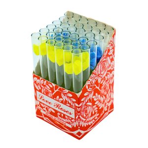 LOVE ROSES GLASS TUBE RED 36CT BOX (55617)