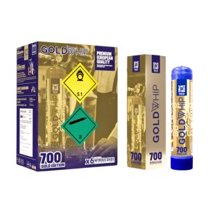 GOLD WHIP CREAM CHARGER 700G CYLINDER ORIGINAL (GOLD EDITION) -BOX OF 6 (ONLY FOR FOOD USE)