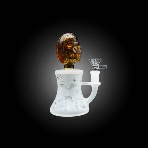 6.5'' WHITE CHARACTER COATED MONSTER HEAD WATER PIPE GOLD