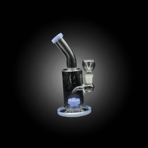 8'' NECK BENT PERC WATER PIPE SLIME BLUE