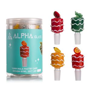 ALPHA 14MM MALE PASTRY CAKE DESIGN BOWL 20CT JAR