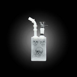 7'' WHITE CHARACTER COATED FROSTED JUICE BOX WATER PIPE -B