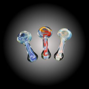 2.5'' FUME RASTA LINE MIX COLOR HAND PIPE 25CT JAR