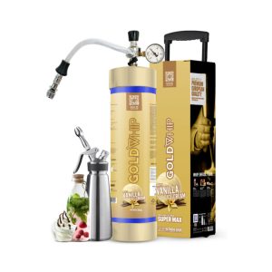 GOLD WHIP SUPER MAX WHIP CREAM CHARGER 4000G TANK VANILLA ICE CREAM -BOX OF 1 TANK (ONLY FOR FOOD USE)