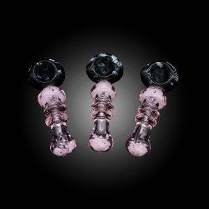 4.5'' BLACK HEAD PINK TUBE HAND PIPE 9CT JAR