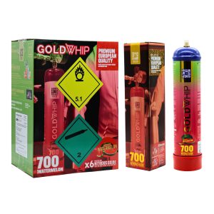 GOLD WHIP CREAM CHARGER 700G CYLINDER WATERMELON -BOX OF 6 (ONLY FOR FOOD USE)