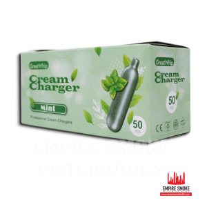 GREAT WHIP CREAM CHARGERS MINT (12 X 50) (ONLY FOR FOOD USE)