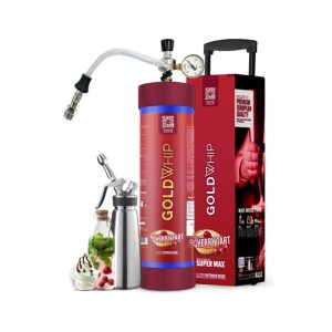 GOLD WHIP SUPER MAX WHIP CREAM CHARGER 4000G TANK CHERRY TART -BOX OF 1 TANK (ONLY FOR FOOD USE)