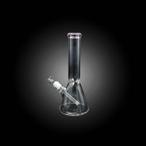 14'' TINTED ON TOP CLEAR BEAKER WATER PIPE PINK