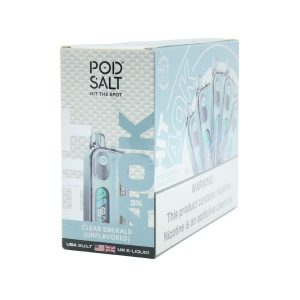 POD SALT HIT 40K DISPOSABLE 40000PF CLEAR EMERALD (UNFLAVORED) 3% -BOX OF 5