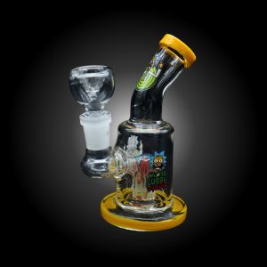 5.5'' R & M PRINTED NECK BEND WATERPIPE YELLOW