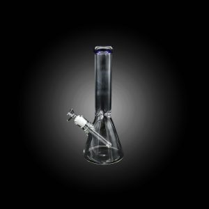14'' TINTED ON TOP CLEAR BEAKER WATER PIPE BLUE