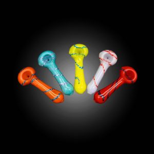 3'' FRIT LINE MIX COLOR HAND PIPE 20CT JAR