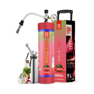 GOLD WHIP SUPER MAX WHIP CREAM CHARGER 4000G TANK WATERMELON -BOX OF 1 TANK (ONLY FOR FOOD USE)