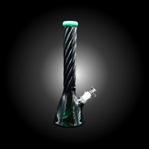 16'' TALL BEAKER TWISTED WATER PIPE GREEN