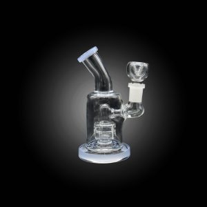 5.5'' NECK BENT PERC WATER PIPE BLUE