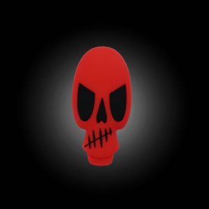 3'' ASSORTED SILICONE SKULL DESIGN MIX COLOR HAND PIPE 15CT JAR