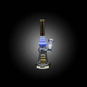 10.5'' TOWER HEAD PERC WATER PIPE BLUE