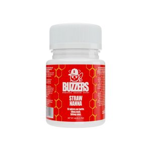 BUZZERS CATS CLAW EXTRACT TABLETS (50MG PER TAB) TOTAL 500MG STRAWNANNA -10CT JAR