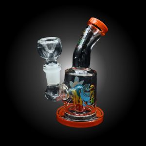 5.5'' R & M PRINTED NECK BEND WATERPIPE ORANGE