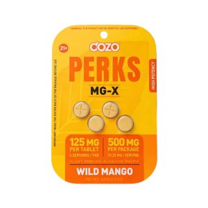 DOZO PERKS MG-X MGM TABLETS (125MG PER TAB) TOTAL 500MG WILD MANGO 4CT PACK -BOX OF 5 PACK - 741365689164