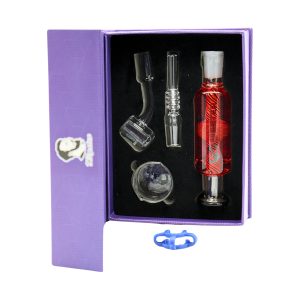 HIPSTER GLYCERIN NECTAR COLLECTORS 5 PIECE SET WITH BANGERS RED (GRY001-RD)