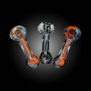 2.5'' FRIT DUST SILVER FUME MIX COLOR HAND PIPE 25CT JAR