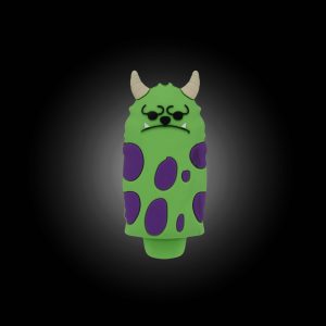 3'' ASSORTED SILICONE MONSTER DESING MIX COLOR HAND PIPE 15CT JAR