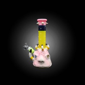 9.5'' 3D ART MONSTER DESIGN HAND PAINTED WATER PIPE