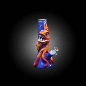 10'' MONSTER CREATURE HAND PAINTED BEAKER WATER PIPE