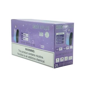 GEEK XPLUS DISPOSABLE 15000PF CLEAR SERIES B-02 -BOX OF 5 (7500PF PULSE MODE)