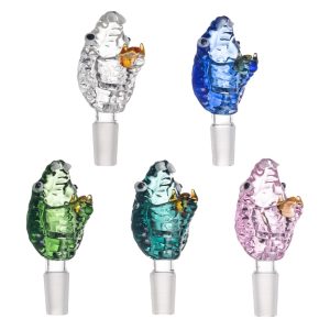 18MM MALE SNAKE HEAD GLASS BOWL 10CT JAR