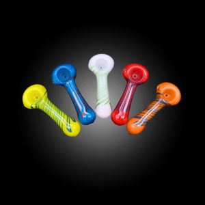 3'' SPIRAL LINE MIX COLOR HAND PIPE 20CT JAR