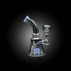 6'' RICK & MORTY NECK BENT PERC WATER PIPE BLUE