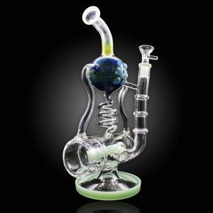 15'' ALPHA DOUBLE ARM RECYCLER WITH SPIRAL COIL GREEN C