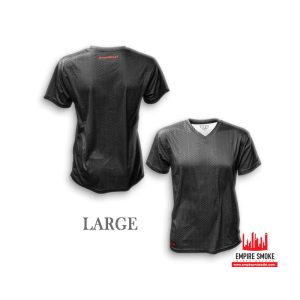 RAW RP X STATUS WATERMARK SHORT SLEEVE SHIRT WITH ZIPPER POCKET LARGE