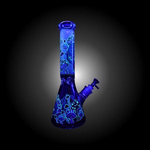 14'' MUSHROOM MONSTER PRINTED BEAKER GLOW IN THE DARK RED