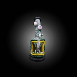 9'' 3D WHIMSICAL EYES POPPING DESIGN HAND PAINTED WATER PIPE