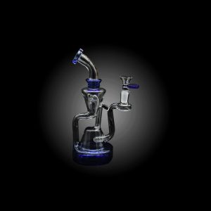 ALPHA 9'' DOUBLE ARM DOME SHAPED CYLINDERIC RECYCLER WITH ROUND BASE DARK BLUE
