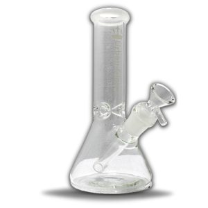 8'' URBAN GLASS WATER PIPE BEAKER WHITE