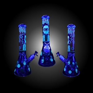 14'' RICK & MORTY PRINTER BEAKER GLOW IN THE DARK GREEN