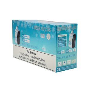 GEEK XPLUS DISPOSABLE 15000PF CLEAR BLUE DISTRICT -BOX OF 5 (7500PF PULSE MODE)
