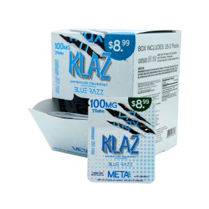 META TABZ KLAZ CATS CLAW EXTRACT TABLET (50MG PER TAB) 2CT PACK BLUE RAZZ -BOX OF 25 PACK