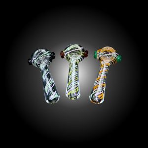 4'' NEON COLOR LINE MIX COLOR HAND PIPE 12CT JAR